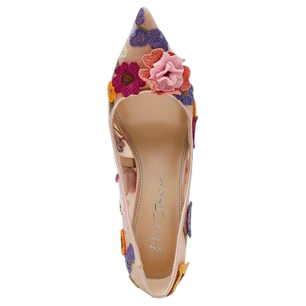 BETSEY JOHNSON Aimey Floral Applique Mesh Pumps Sizes 5 or 11 New in Box SOO